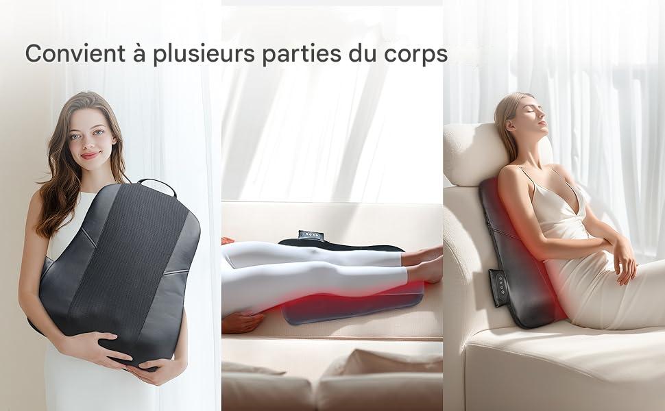 Masseur sans fil avec infrarouge et chaleur