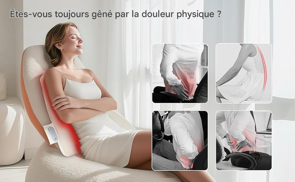 Masseur sans fil avec infrarouge et chaleur